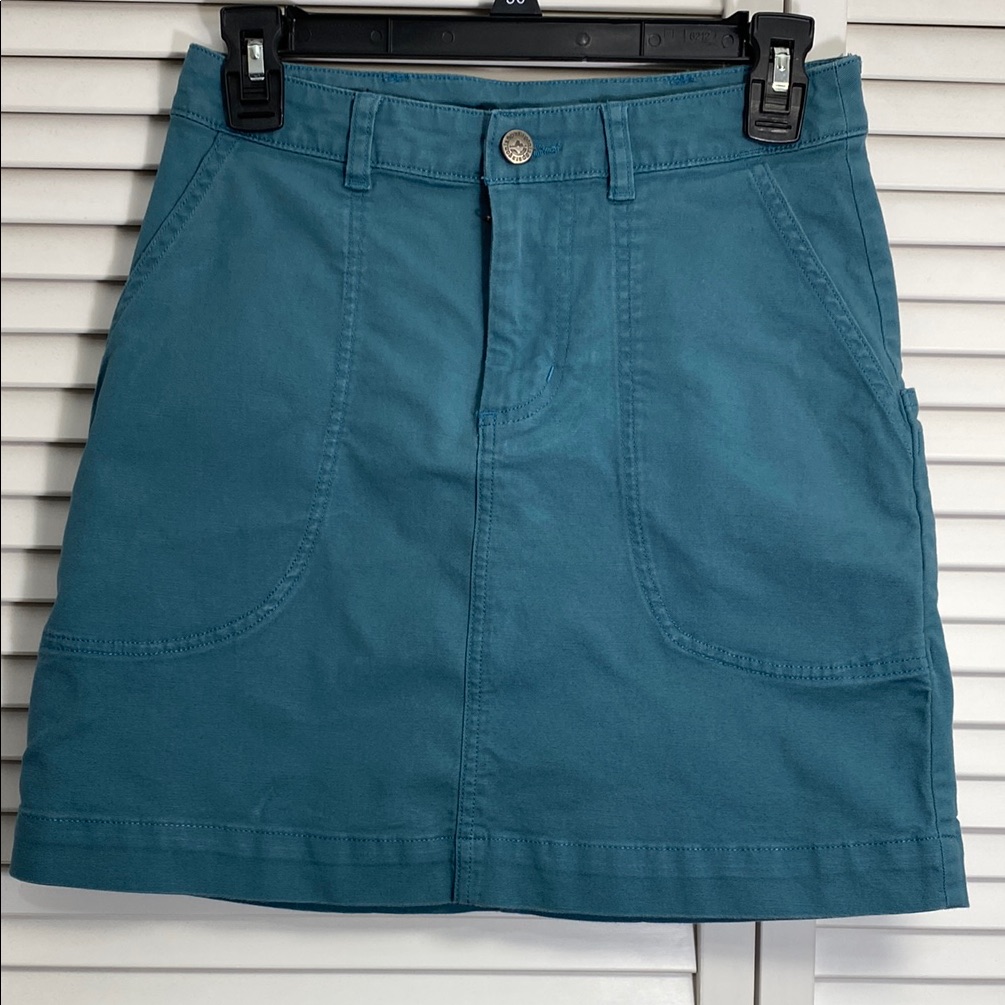 Patagonia Green A-Line Mini Skirt Casual Resort Wear